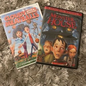 Cloudy with a Chance of Meatballs & Monster House DVDs